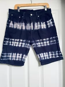 Levi’s Tie Dye Jeans Shorts Original Riveted 508 Mens 32 100% Cotton Denim - Picture 1 of 3