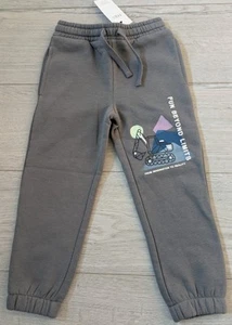 Marks and Spencer Kids Cotton Joggers New Grey Age: 3-4 Years - Picture 1 of 5