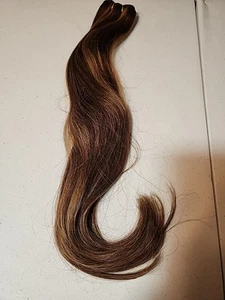 Sunny Sew in Hair Extensions Echthaar 20 in hellbraun mit hellen Streifen (i - Bild 1 von 13