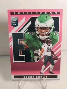 Saquon Barkley Eagles 2025 Panini Donruss Elite - Spellbound #6 Pink Ink "E" - Bild 1 von 2