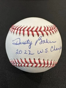 Dusty Baker Autographed 2022 World Series Baseball Inscribed “2022 WS Champs” ￼ - Picture 1 of 4