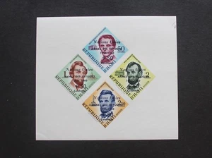 HAITI - 1959 SELTENER BOB LUFTPOST HALBPOST LINCOLN IMPERF SOUVENIRBOGEN POSTFRISCH RR - Bild 1 von 2