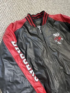 Vintage Steve & Barry’s Wisconsin Badgers Football Bombers Jacket Size XXL - Picture 1 of 5