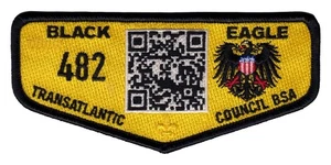 Boy Scout OA 482 Black Eagle Lodge QR Code Flap *100 Made* - Picture 1 of 1