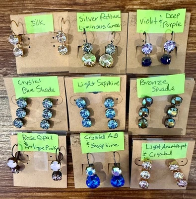 SWAROVSKI CRYSTAL EARRINGS!!! Nickel Free ~ Handmade ~ Great Gift Idea!!! - Image 1 of 4