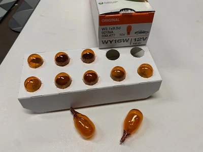 OFFERTA X SCATOLA 10 PEZZI 12V 16W ARANCIO WY16W W2.1X9.5 d 921NA 230.477 OSRAM - Immagine 1 di 4