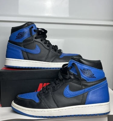 Nike Air Jordan 1 2017 Talla 8.5 EE. UU. Azul Negro Caja Original/Cordones Buen Estado Usado  Foto 1 de 4