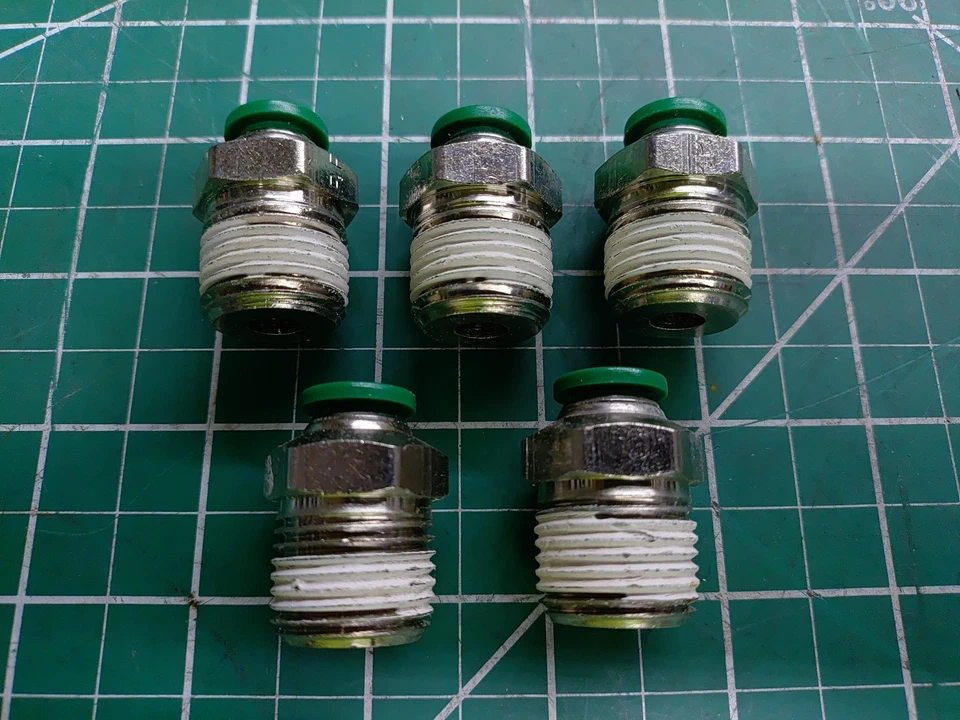 (5) Parker W68PLP-6-8 Push-to-Connect 3/8" OD Tube to Male 1/2 NPT - Image 1 of 1