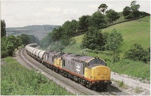Eisenbahn Postkarte BR Class 37 37678 37688 Buxworth 1987 Diesellok Zementzug - Bild 1 von 1