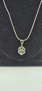 925 Sterling Silver Maori Hei Tiki Pendant Necklace 18" Snake Chain New Zealand - Picture 1 of 12