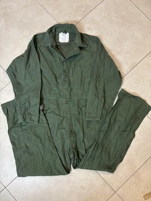 Mono de colección del ejército de Estados Unidos para hombre grande verde algodón satén tipo I ropa de trabajo años 60 Foto 1 de 4