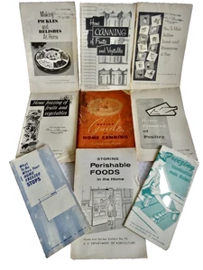 hOME CANNING PICKLES JAMS STORING FREEZING FRUITS POULTRY VTG BOOK LOT neocurio - Picture 1 of 10