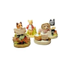 Lenox 1996 Beatrix Potter Thimble figurines, miniatures, Wolf Pig Mama Bear and - Picture 1 of 3