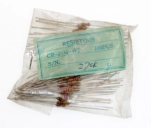 ~100 Pezzi 1/4W (0,25 Watt) 270KΩ Ohm ±5% Resistenza Film di Carbonio, CR-25-WJ-270K - Foto 1 di 1
