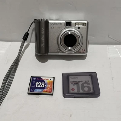 Canon PowerShot A70 ~ 3.2MP  3x Zoom ~ Digital Camera Parts/Repair Read Disc - Image 1 of 4