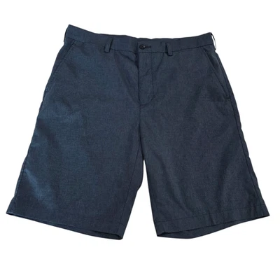 Pantalones Cortos Chinos PGA Tour Para Hombres Azul 34 Frente Plano Tiro Medio Bolsillo Golf Rendimiento Foto 1 de 4