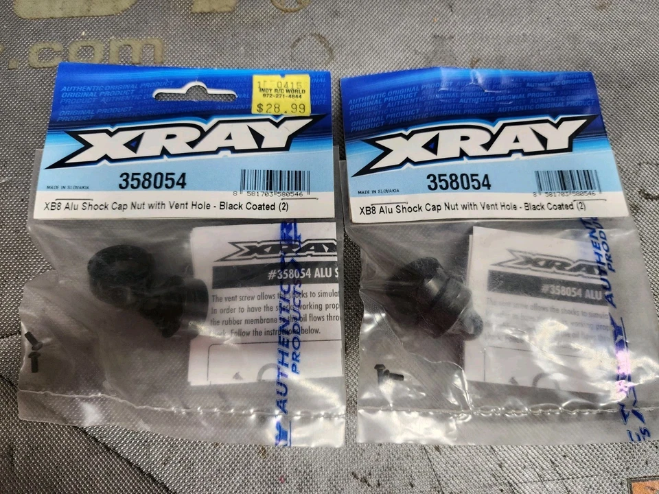 XRAY XB8 XB8e Buggy Truggy ALUMINUM SHOCK CAP HARD (2 Packs) XY358054 LQQK - Image 1 of 1