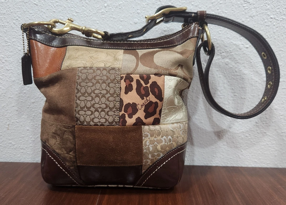 Coach Patchwork Shoulder Bag Patent Bags & Handbags for Women for