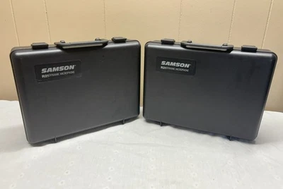 6 Samson R21 Dynamic Cardoid Studio Spot Microphones (2 Cases) with Mic Clips - Image 1 of 4