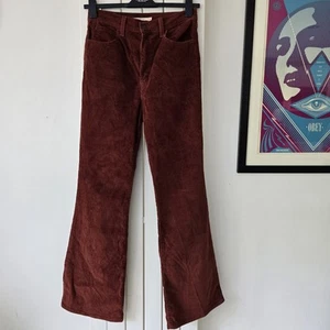 Levi’s Premium Denim 70's High Flare Corduroys in Mahogany Size 29 - Picture 1 of 14