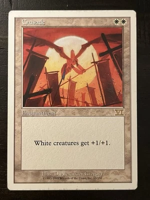 Crusade *Rare* Magic MtG x1 Sixth 6th Edition Moderate Play - Image 1 of 2