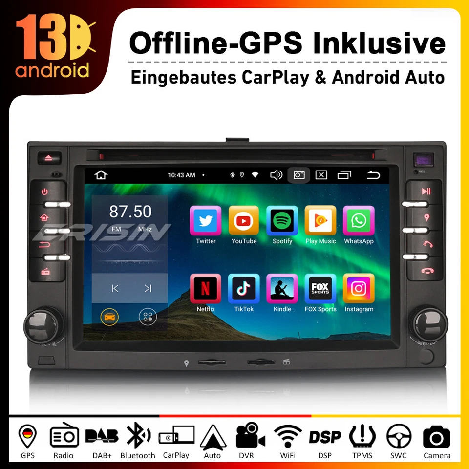 64GB Android 14 Carplay DVD Radio Autoradio Kia Sorento Optima Sedona Rondo Rio - Bild 1 von 4