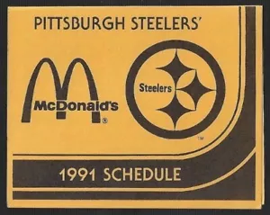 1991 Pittsburgh Steelers NFL Football Spielplan!!! McDonalds - Bild 1 von 1