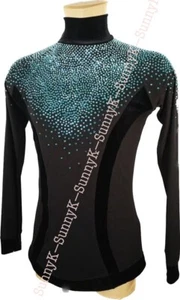 Man Dancewear Ballroom Latin Costume Rumba Cha-Cha Waltz Shirt Tango - Picture 1 of 2