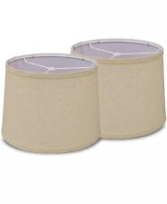 Lamp Shades Set of 2, Fabric Lampshades for Table Lamps 13x13x9 Beige