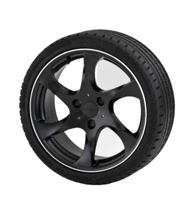 Lorinser Speedy smart Roadster 452 schwarz Komplettradsatz Kumho Alufelgen - Bild 1 von 4