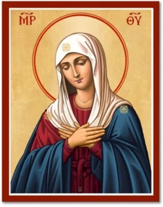 Virgen de la Ternura MARÍA Icono IMPRESIÓN 8x10 EE. UU. IMPRESIÓN CATÓLICA ULTRA SATINADA - Imagen 1 de 1