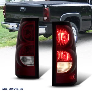 Pair Tail Lights W/Smoke Lens For 2003-2006 Chevy Silverado 1500 2500 3500 RH+LH - Picture 1 of 12