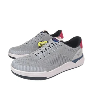 Skechers Corliss Dorset Court Sneaker Herren 9,5 Grau Streetwear Relaxed Fit Neu - Bild 1 von 5