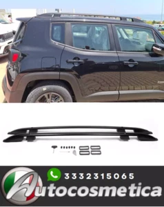 BARRE LONGITUDINALI RENEGADE TETTO PER JEEP MANCORRENTI NERO PORTAPACCHI 2014-25 - Imagen 1 de 7