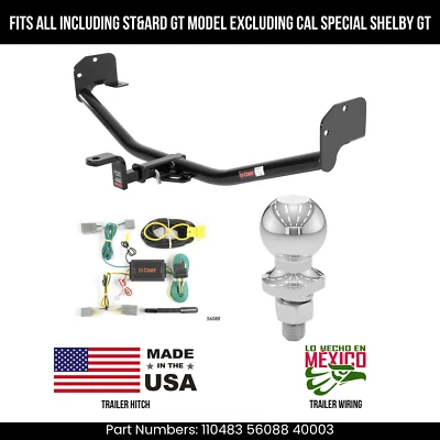 Enganche de remolque Ford Mustang 2010 cableado de 4 pines base de bola de 2" y estándar GT solo 2K Foto 1 de 4