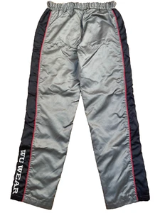 WU WEAR pants, Wu-Tang Clan, shiny vintage hip hop track pants 90s hip hop Y2K S - Picture 1 of 12