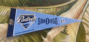 San Diego Padres Vintage altes Logo MLB Rico Mini Wimpel 9"x4" Filz Banner Flagge - Bild 1 von 3
