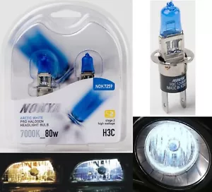 Nokya 7000K White H3C 64146BC Nok7259 80W Two Bulbs Fog Light Replacement Lamp - Picture 1 of 11