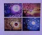 Yomiie 5D Diamond  Painting Full Drill 4 Pack Abstract Landscape 12x16 Inch NEW