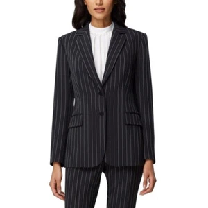 NEU TAHARI ASL SCHWARZ GESTREIFT KARRIERE JACKE BLAZER GRÖSSE 8 P PETITE 149 $ - Bild 1 von 2