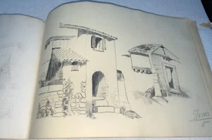 1883-D. Cobb (Duane), Pencil Drawing Architecture Buildings House, Art - Picture 1 of 10