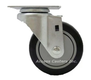 5P20PS 5" x 1-1/4" Swivel Plate Caster, Polyurethane Wheel, 300 lbs Capacity - Picture 1 of 1