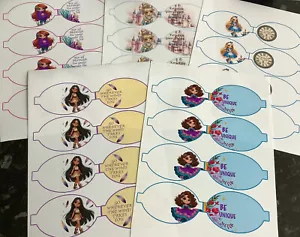 PACK (2) DE 20 LAZOS DE TELA DE LONA IMPRESA DE 4" PARA NIÑAS INSPIRADAS HACEN LAZOS PARA EL CABELLO - Imagen 1 de 1