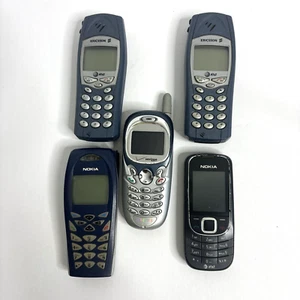 Lot Of 5 Nokia, Kyocera,Ericsson R300LX Cell Phones Untested Parts & Repair - Picture 1 of 17