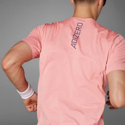 Adidas Adizero Semi Rosa Manga Corta Ligera Correr Camiseta Para Hombre Talla XL Foto 1 de 4