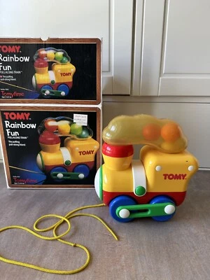 Vintage TOMY Pull-Along Train Rainbow Fun Puffing 1990 -1991 String Toy Works! - Image 1 of 4