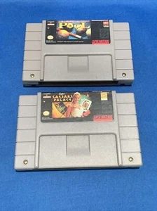 Super Nintendo Lot of 2 Games Championship Pool Caesars Palace Authentic - Picture 1 of 7
