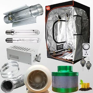 250/400/600W Magnetic HID Ballast Grow tent Cooltube MH/HPS Hydroponic kit - Picture 1 of 7