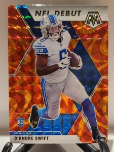 2020 Panini Mosaic NFL Debut D'andre Swift Orange Reactive Prizm RC #274 Eagles - Picture 1 of 2