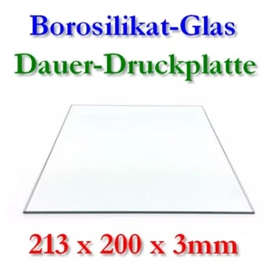 Borosilikatglas Druckbett 213x200x3mm Floatglas XYZprinting Da Vinci RepRap - Bild 1 von 3